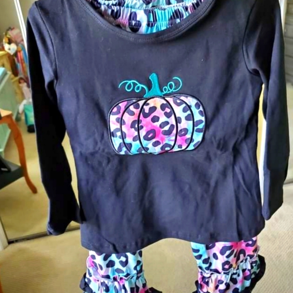 Two Piece Tie Dye PUMPKIN PRINTED Outfit